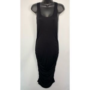 IMG Women's Tank Pullover Ruched Bodycon Dress Black Medium